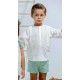 Jose Varon Summer Boy White and Green Set Linen