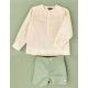 José Varón Verano Conjunto niño Verde y Blanco Lino