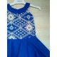 Nekenia Summer Girl Electric Blue Embroidered Dress