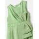 Abel & Lula Summer Girl Green Long Romper Crepe with Tie