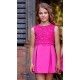 Miranda Verano Vestido niña Fucsia Pecho Bordado