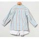 Coco Acqua Verano Conjunto niño Rayas Turquesa Claro