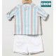 Coco Acqua Summer Baby Boy Set Light Turquoise Stripes