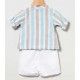 Coco Acqua Verano Conjunto bebé niño Rayas Turquesa Claro