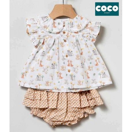 Coco Acqua Summer Baby Girl Set Animals