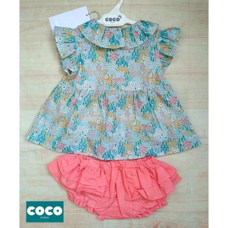 Coco Acqua Summer Baby Girl Water Green Set Little Flowers