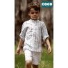 Coco Acqua Summer Boy Set Light Turquoise Stripes