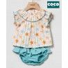 Coco Acqua Verano Conjunto bebé niña Estrellas Naranjas