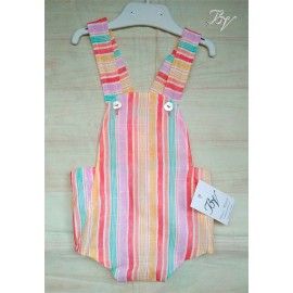 Blanca Valiente Summer Baby Boy Overalls Colourful Stripes