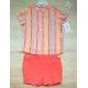Blanca Valiente Verano Conjunto bebé niño Rayas de Colores