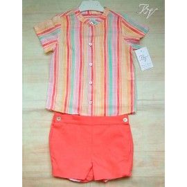 Blanca Valiente Summer Baby Boy Set Colourful Stripes