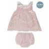 Juliana Summer Baby Girl Embroidered Ceremony Dark Pink Set