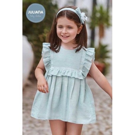 Juliana Summer Baby Girl Ceremony Water Green Dress