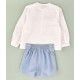 José Varón Verano Conjunto niño Blanco y Azul Lino