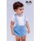 José Varón Verano Conjunto bebé niño Blanco y Azul Lino