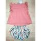 Jose Varon Summer Girl Pink Set Stripes