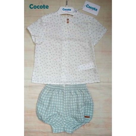 Cocote Verano Conjunto bebé niño Cerezas y Vichy