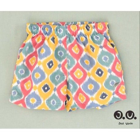 José Varón Verano Bañador Bermudas niño Étnico Rombos