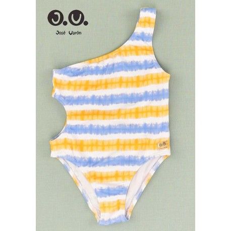 Jose Varon Summer Girl Swimsuit Ethnic Stripes