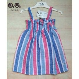 Jose Varon Summer Girl Beach Dress Nautical Stripes