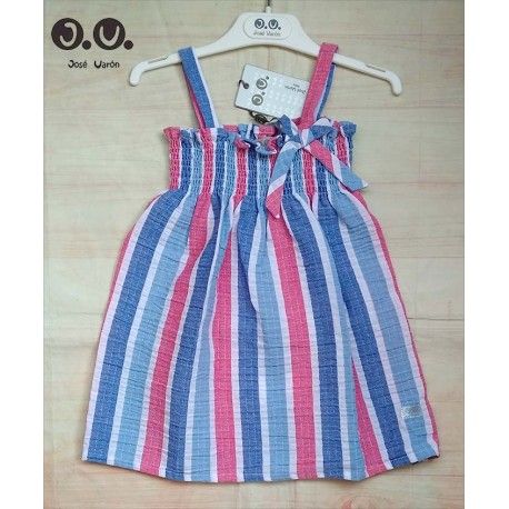 Jose Varon Summer Girl Beach Dress Nautical Stripes