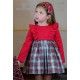 DBB Collection Winter Girl Red Dress with Squares