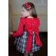 DBB Collection Winter Girl Red Dress with Squares
