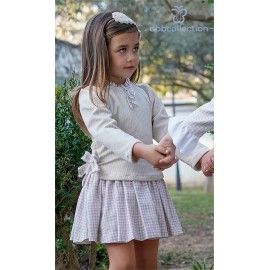 DBB Collection Winter Girl Beige Dress Squares