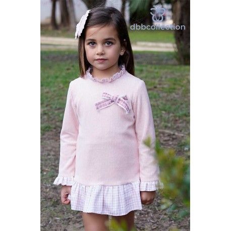 DBB Collection Invierno Vestido niña Rosa Cuadros