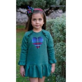 DBB Collection Invierno Vestido niña Verde Corazón
