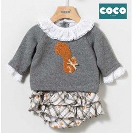 Coco Acqua Invierno Conjunto bebé niña Ardilla