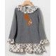 Coco Acqua Winter Girl Gray Dress Squirrel