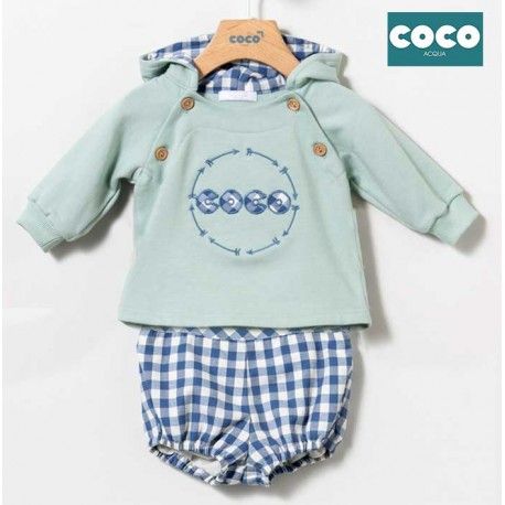 Coco Acqua Winter Baby Boy Water Green Set Squares
