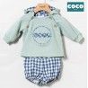Coco Acqua Winter Baby Boy Water Green Set Squares