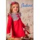 Babine Winter Girl Red Dress Squares