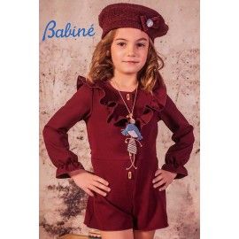 Babiné Invierno Mono niña Granate