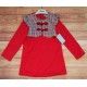 Babine Winter Girl Red Dress Squares