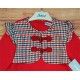 Babiné Invierno Vestido niña Rojo con Pata de Gallo