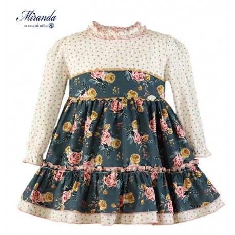 Miranda Invierno Vestido niña Estrellitas y Flores