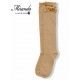 Miranda Calcetines Altos niña Lazo Terciopelo Camel