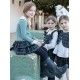 Coco Acqua Winter Girl Green Dress Squared Skirt