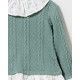 Coco Acqua Invierno Vestido niña Verde y Falda Cuadros