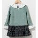Coco Acqua Invierno Vestido niña Verde y Falda Cuadros