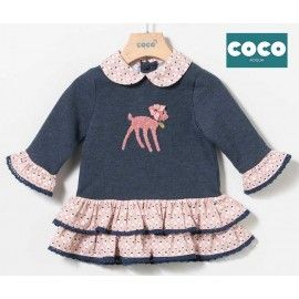 Coco Acqua Invierno Vestido bebé niña Cervatillo