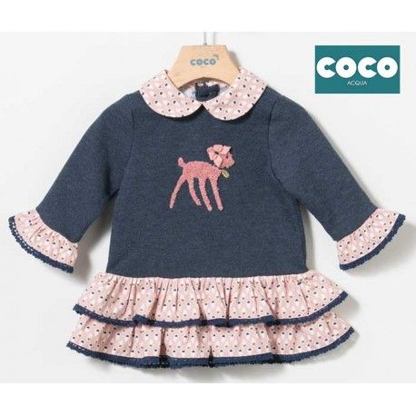 Coco Acqua Invierno Vestido bebé niña Cervatillo