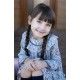 Coco Acqua Invierno Vestido niña Azul Estampado