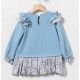 Coco Acqua Winter Girl Blue Dress Owl