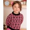 Mon Petit Bonbon Winter Girl Fuchsia and Black Sweater
