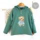 Mon Petit Bonbon Invierno Sudadera niño Verde Perrito