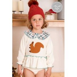 Mon Petit Bonbon Invierno Jesusito bebé niña Ardilla